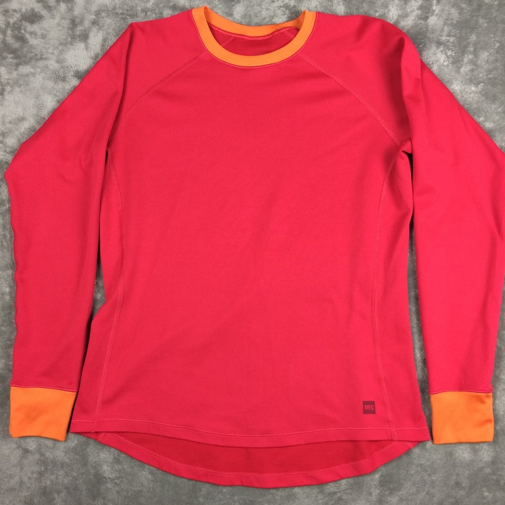 MEC Base Layer Shirt Womens Large Polyester Long Sleeve Pink‎ Polartec